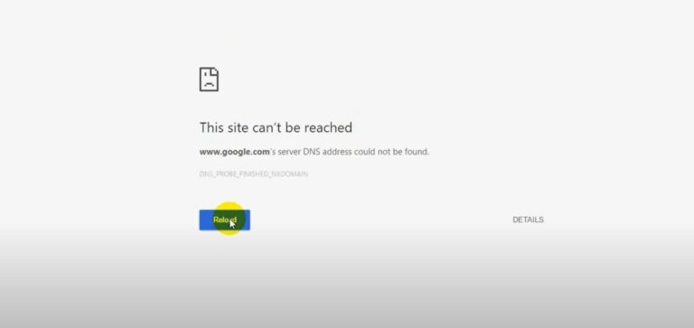 DNS PROBE FINISHED NXDOMAIN Chrome