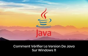 Comment Vérifier La Version De Java Sur Windows 11