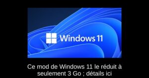 Ce mod de Windows 11 le réduit à seulement 3 Go ; détails ici