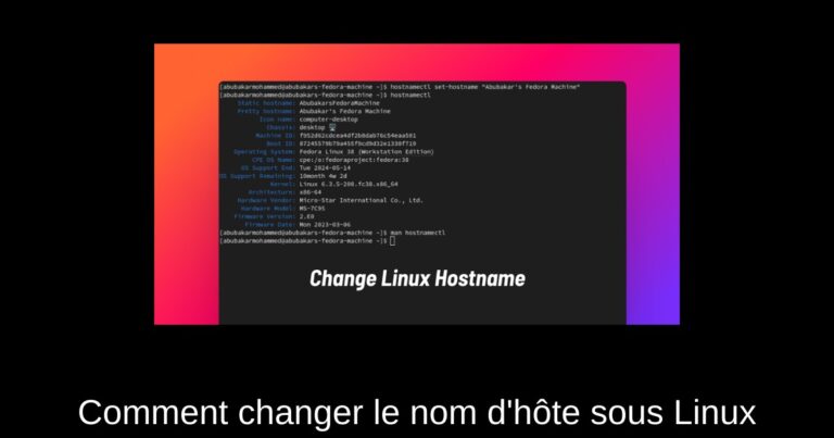 Comment changer le nom d'hôte sous Linux