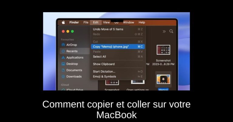 Comment copier et coller sur votre MacBook