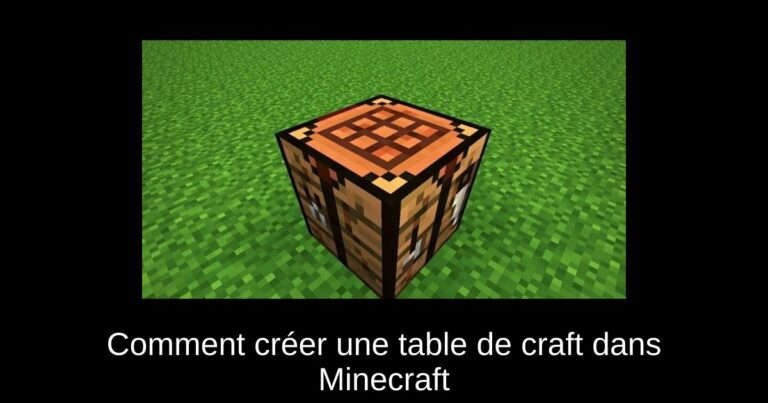 Comment créer une table de craft dans Minecraft