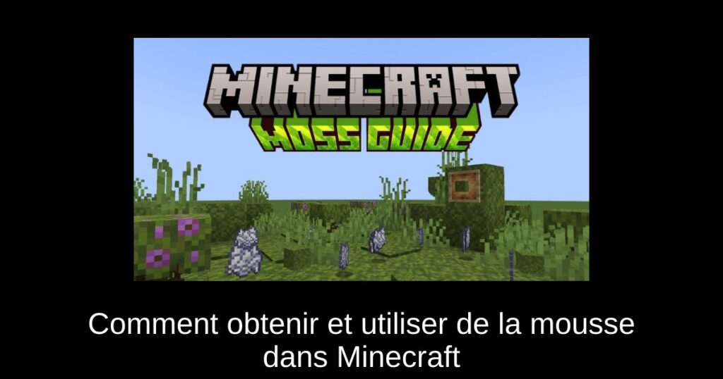 Comment obtenir et utiliser de la mousse dans Minecraft