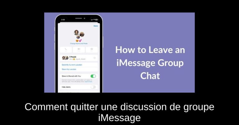 Comment quitter une discussion de groupe iMessage