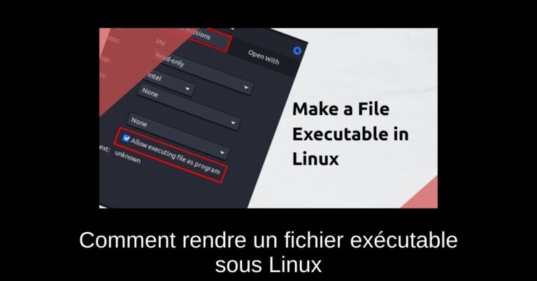 Comment rendre un fichier exécutable sous Linux