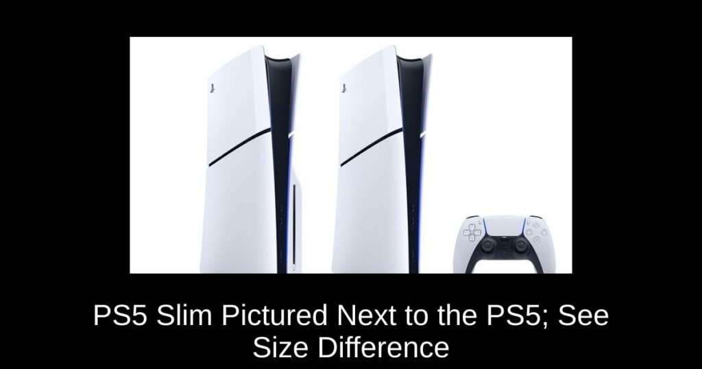 PS5 Slim Pictured Next to the PS5; See Size Difference