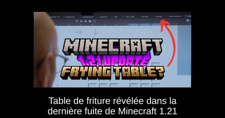 Table de friture révélée dans la dernière fuite de Minecraft 1.21