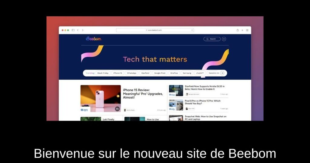 Bienvenue sur le nouveau site de Beebom