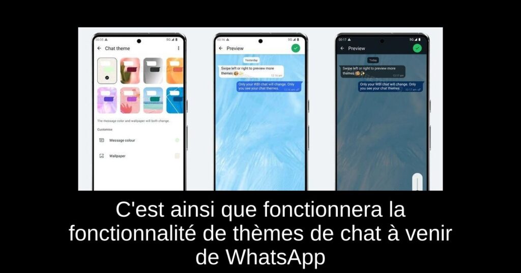 C&rsquo;est ainsi que fonctionnera la fonctionnalité de thèmes de chat à venir de WhatsApp