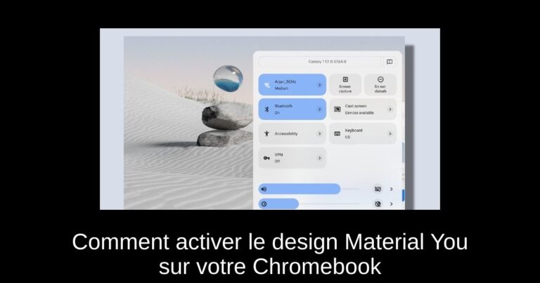 Comment activer le design Material You sur votre Chromebook