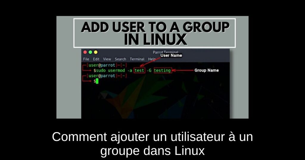 Comment ajouter un utilisateur à un groupe dans Linux