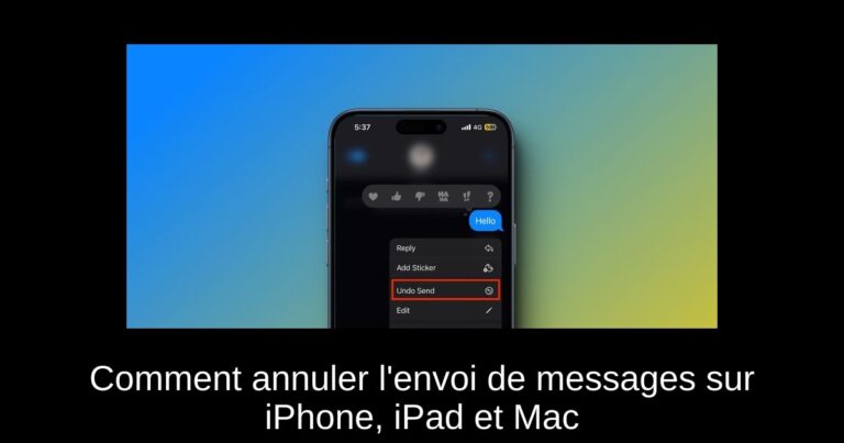Comment annuler l'envoi de messages sur iPhone, iPad et Mac