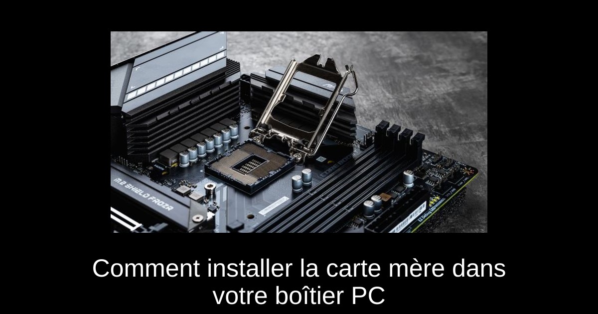 Comment installer la carte mère dans votre boîtier PC