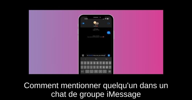 Comment mentionner quelqu'un dans un chat de groupe iMessage