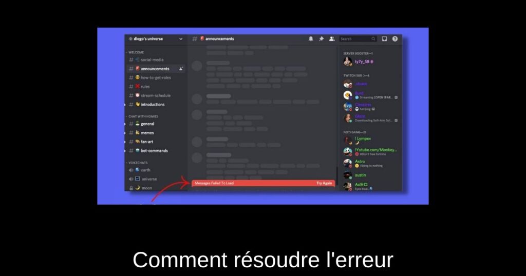 Comment résoudre l&rsquo;erreur “Messages échoués à charger” sur Discord sous Windows