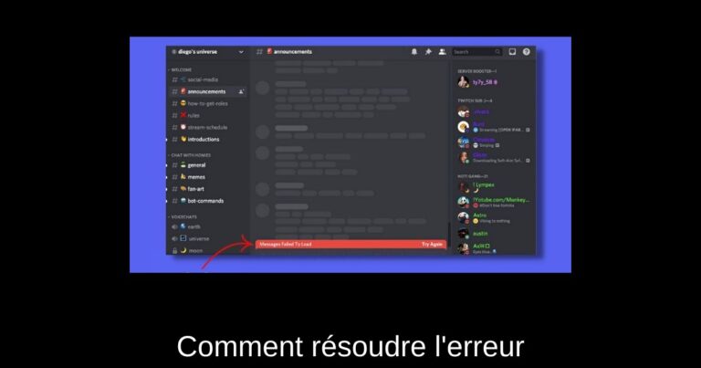 Comment résoudre l'erreur “Messages échoués à charger” sur Discord sous Windows