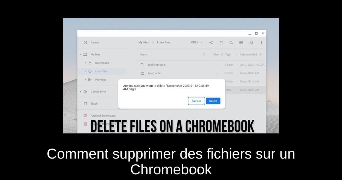 Comment supprimer des fichiers sur un Chromebook