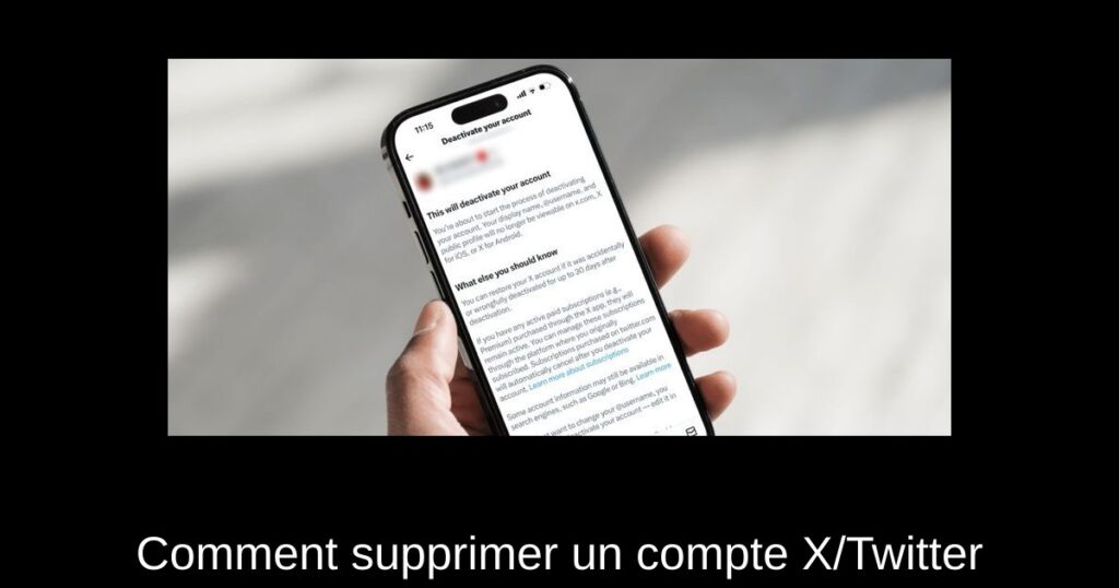 Comment supprimer un compte X/Twitter