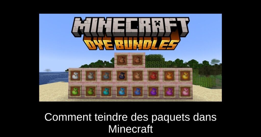 Comment teindre des paquets dans Minecraft