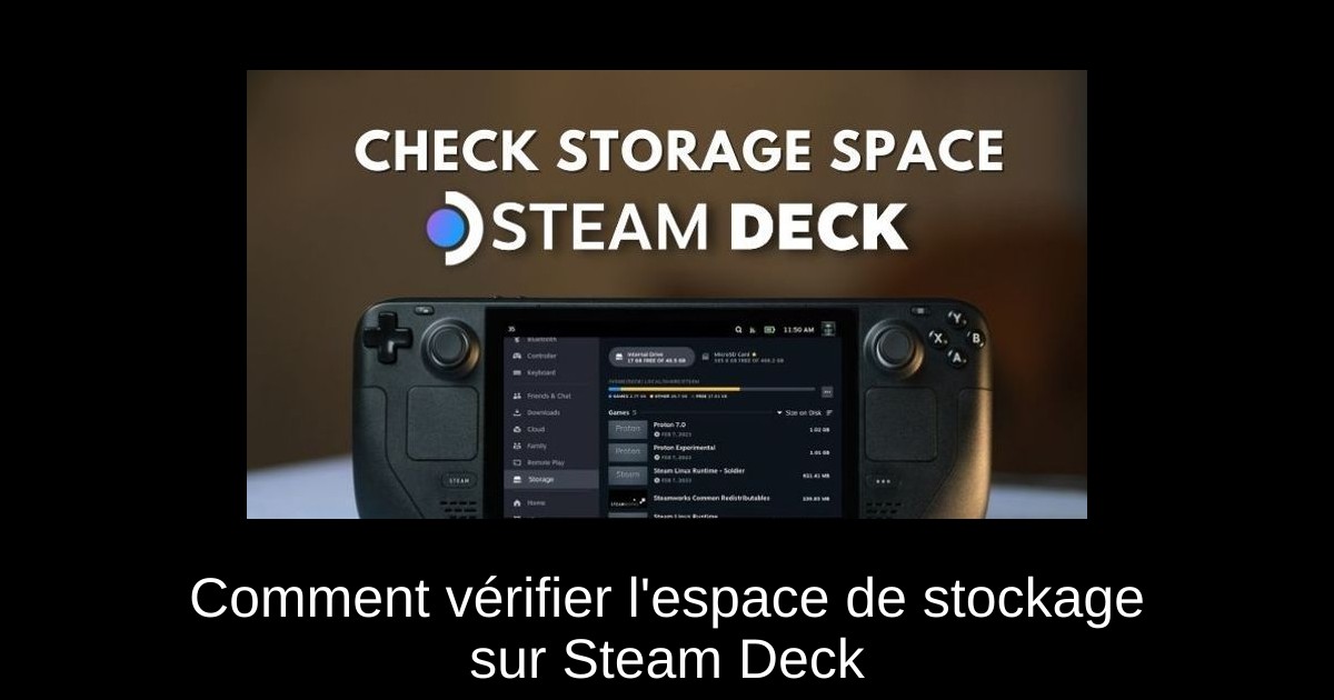 Comment vérifier l'espace de stockage sur Steam Deck