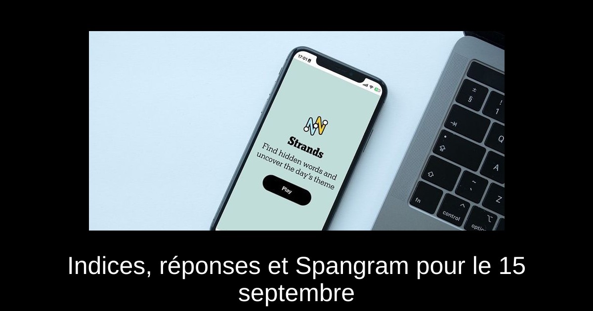 Indices, réponses et Spangram pour le 15 septembre