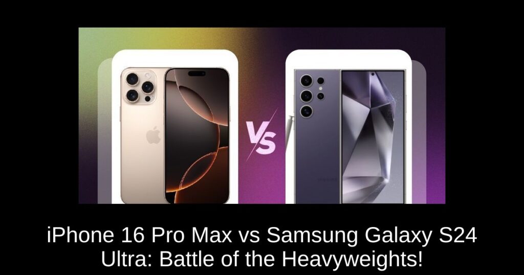 iPhone 16 Pro Max vs Samsung Galaxy S24 Ultra: Battle of the Heavyweights!