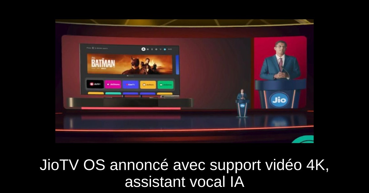 JioTV OS annoncé avec support vidéo 4K, assistant vocal IA