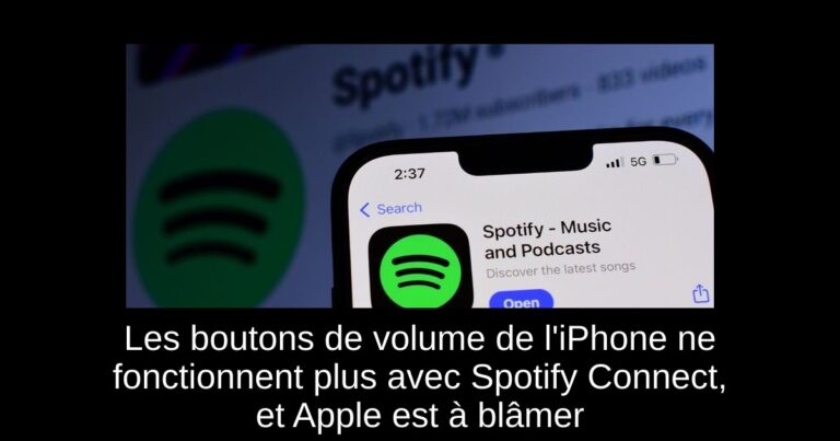 Les boutons de volume de l'iPhone ne fonctionnent plus avec Spotify Connect, et Apple est à blâmer