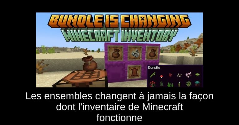 Les ensembles changent à jamais la façon dont l'inventaire de Minecraft fonctionne