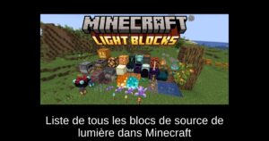 Liste de tous les blocs de source de lumière dans Minecraft