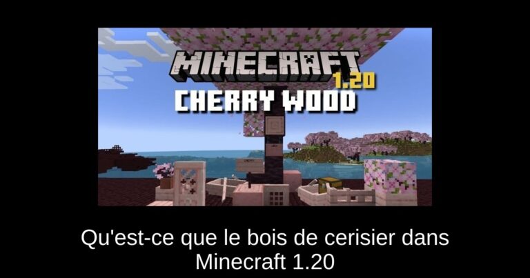 Qu'est-ce que le bois de cerisier dans Minecraft 1.20