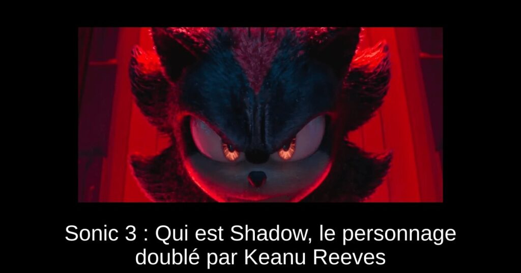 Sonic 3 : Qui est Shadow, le personnage doublé par Keanu Reeves