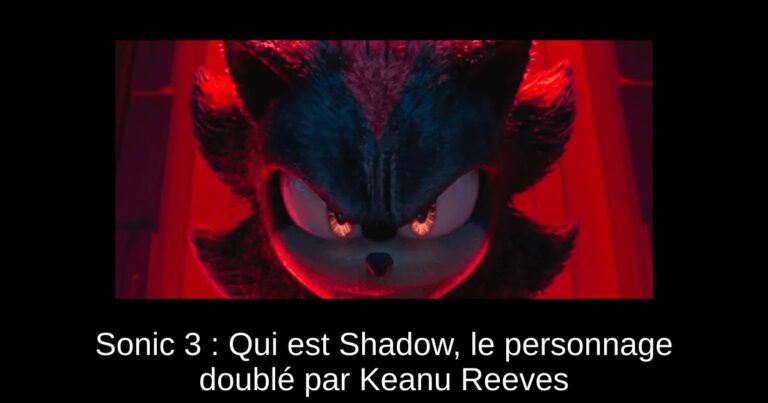 Sonic 3 : Qui est Shadow, le personnage doublé par Keanu Reeves