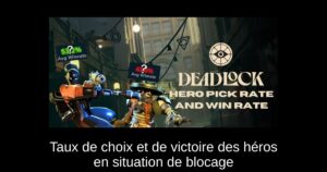 Taux de choix et de victoire des héros en situation de blocage
