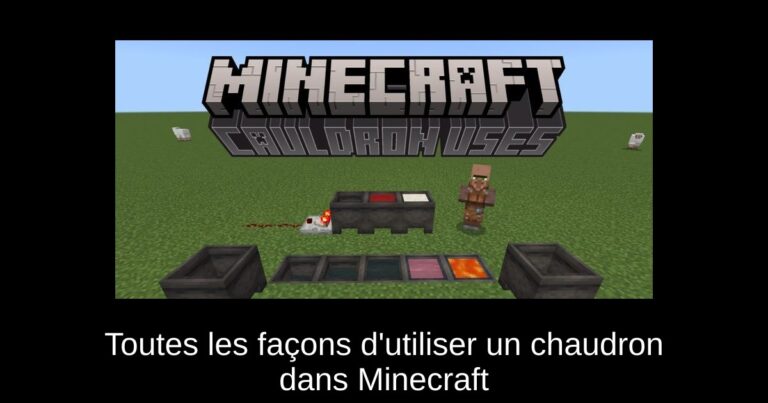 Toutes les façons d'utiliser un chaudron dans Minecraft