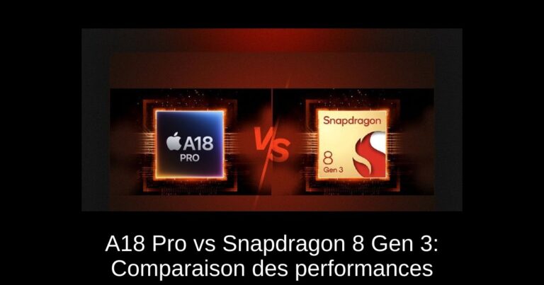 A18 Pro vs Snapdragon 8 Gen 3: Comparaison des performances