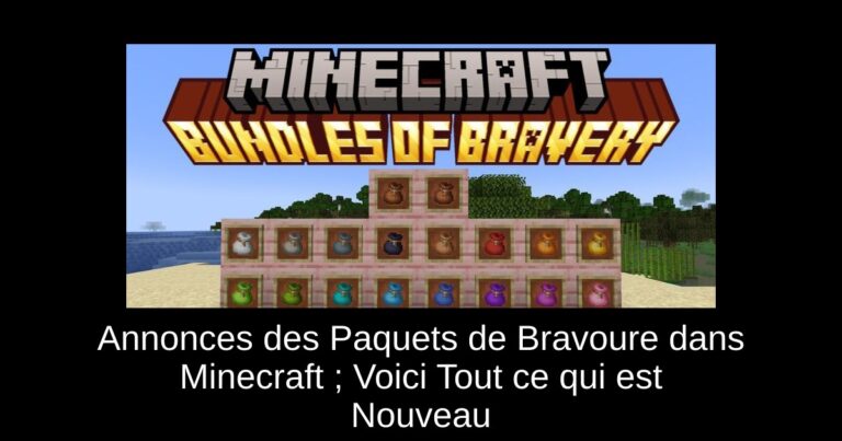 Annonces des Paquets de Bravoure dans Minecraft ; Voici Tout ce qui est Nouveau