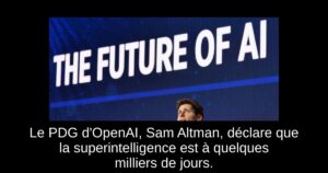 Le PDG d&rsquo;OpenAI, Sam Altman, déclare que la superintelligence est à quelques milliers de jours.