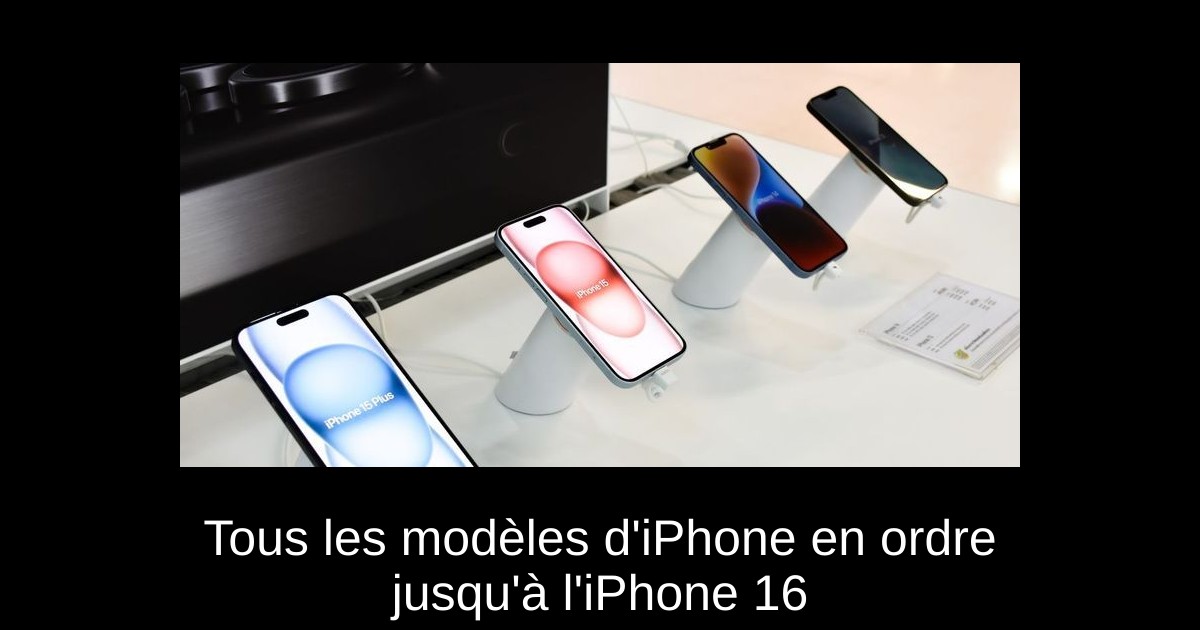 Tous les modèles d'iPhone en ordre jusqu'à l'iPhone 16