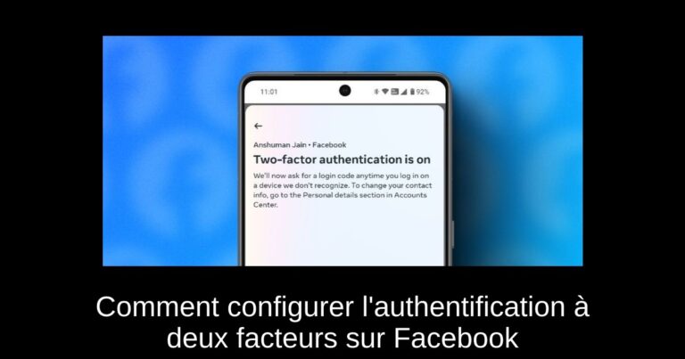 Comment configurer l'authentification à deux facteurs sur Facebook