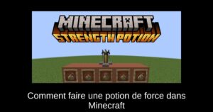 Comment faire une potion de force dans Minecraft