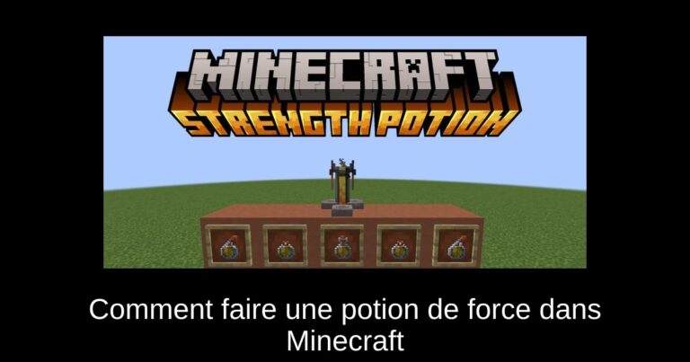 Comment faire une potion de force dans Minecraft