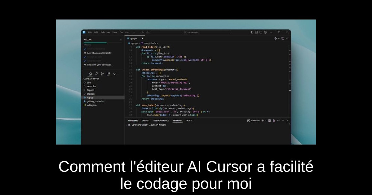 Comment l'éditeur AI Cursor a facilité le codage pour moi