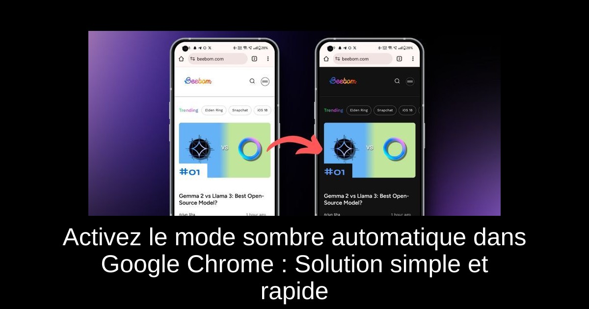 Activez le mode sombre automatique dans Google Chrome : Solution simple et rapide