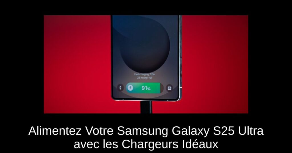 Alimentez Votre Samsung Galaxy S25 Ultra avec les Chargeurs Idéaux