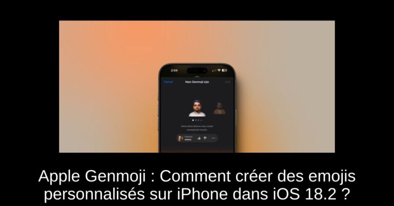 Apple Genmoji : Comment créer des emojis personnalisés sur iPhone dans iOS 18.2 ?