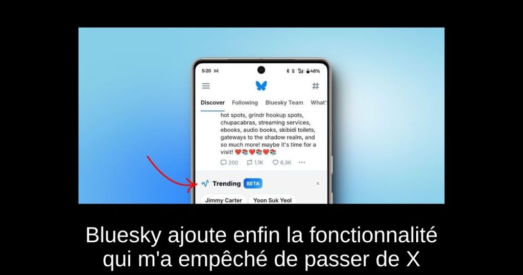 Bluesky ajoute enfin la fonctionnalité qui m’a empêché de passer de X