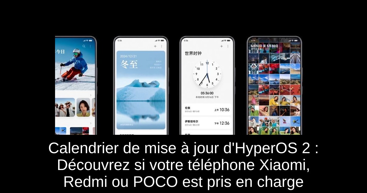 Calendrier de mise à jour d&rsquo;HyperOS 2 : Découvrez si votre téléphone Xiaomi, Redmi ou POCO est pris en charge
