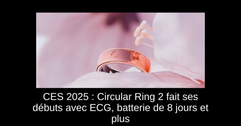 CES 2025 : Circular Ring 2 fait ses débuts avec ECG, batterie de 8 jours et plus
