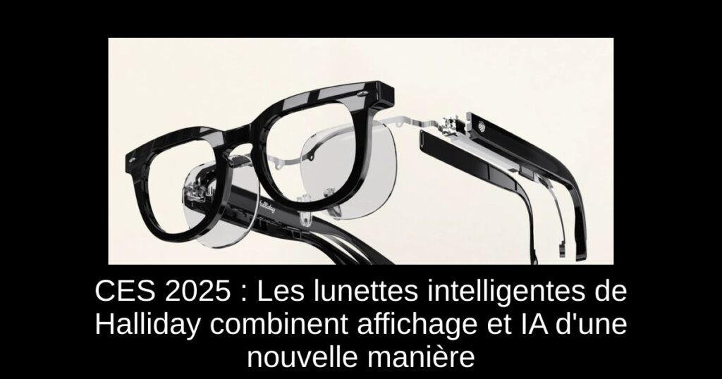 CES 2025 : Les lunettes intelligentes de Halliday combinent affichage et IA d’une nouvelle manière
